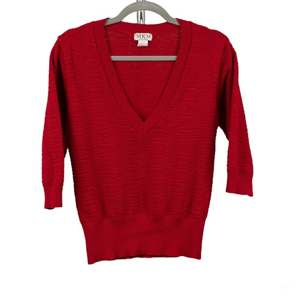 MKM Designs Vintage Red Sweater Size S